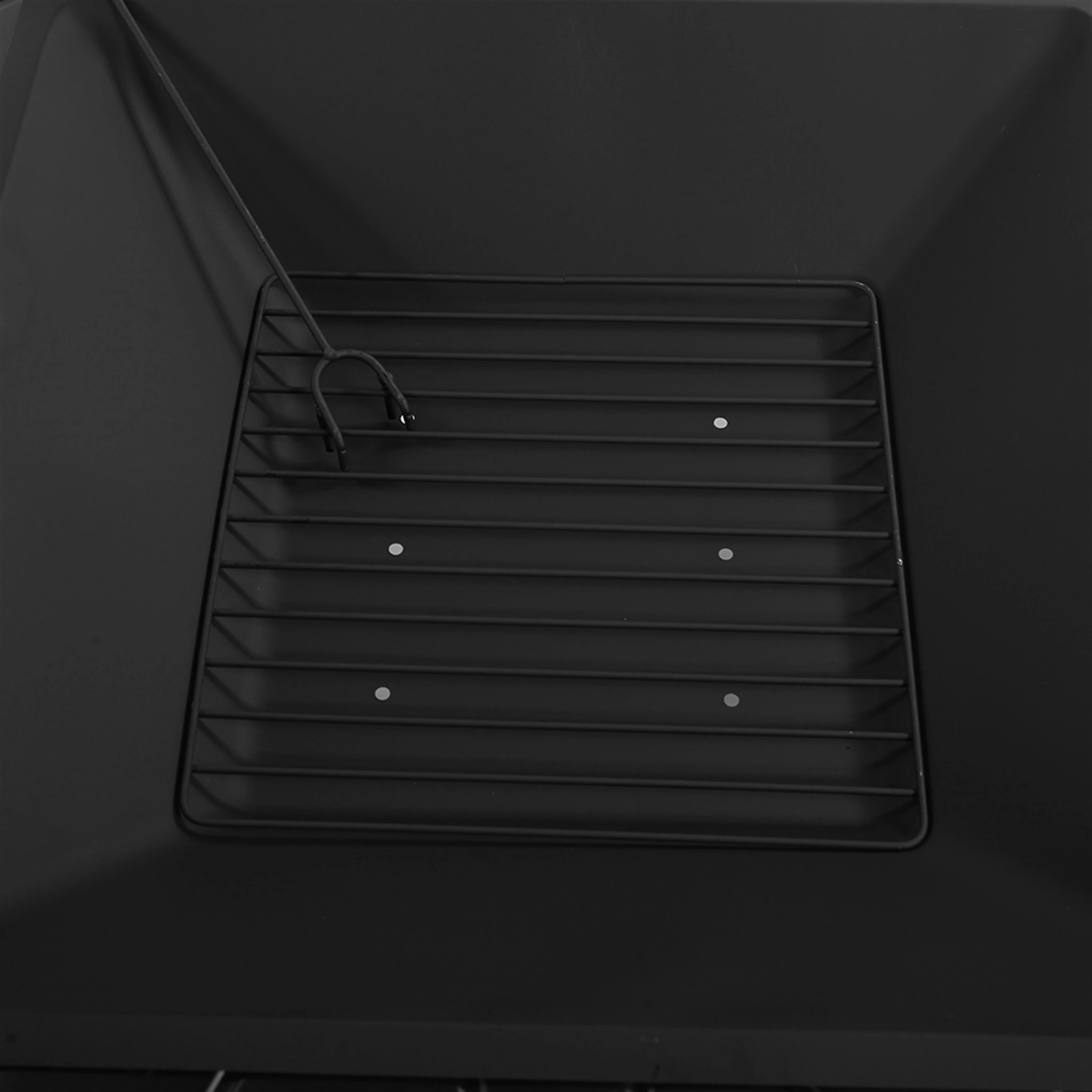 Portable Courtyard Metal Fire Pit with Accessories Black view 24