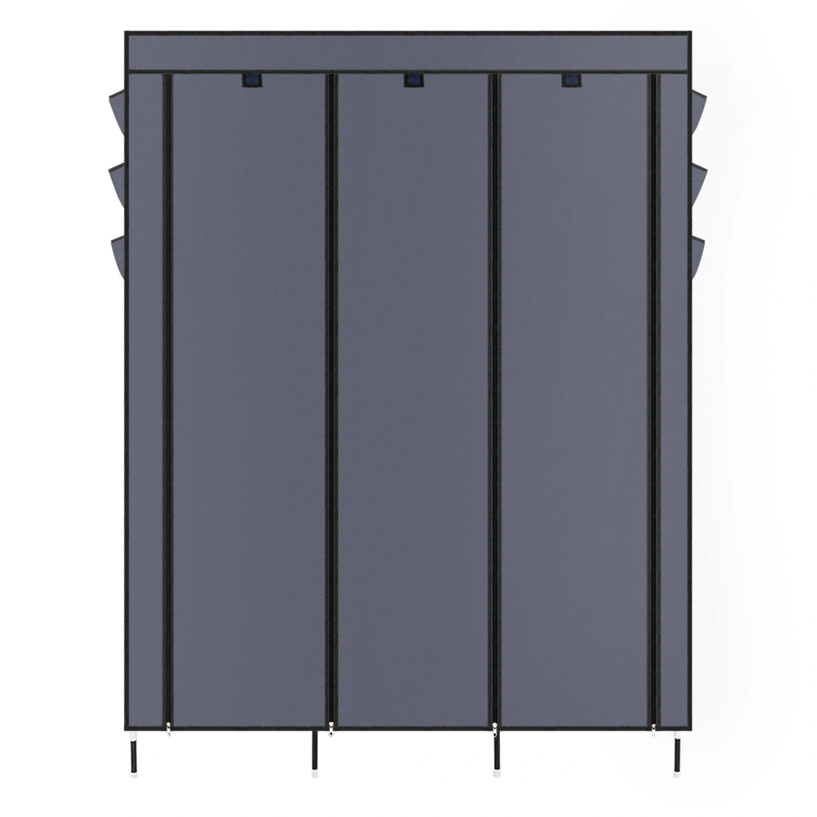 69" High-leg Non-woven Fabric Assembled Cloth Wardrobe Gray view 14