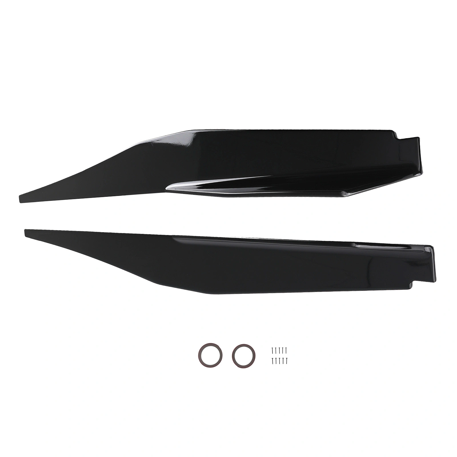 2Pcs Black Side Skirt Extensions for Corvette C8 2020-2024 | ABS Body Side Skirt Trim Panels