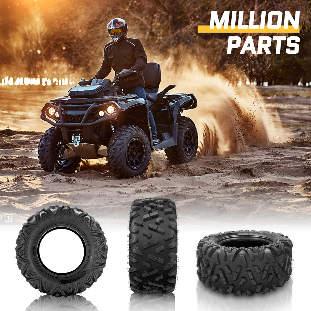ATV UTV Tires Set of 4, 25x8-12 Front & 25x10-12 Rear, 25x8x12 25x10x12, 6PR Off-Road view 20