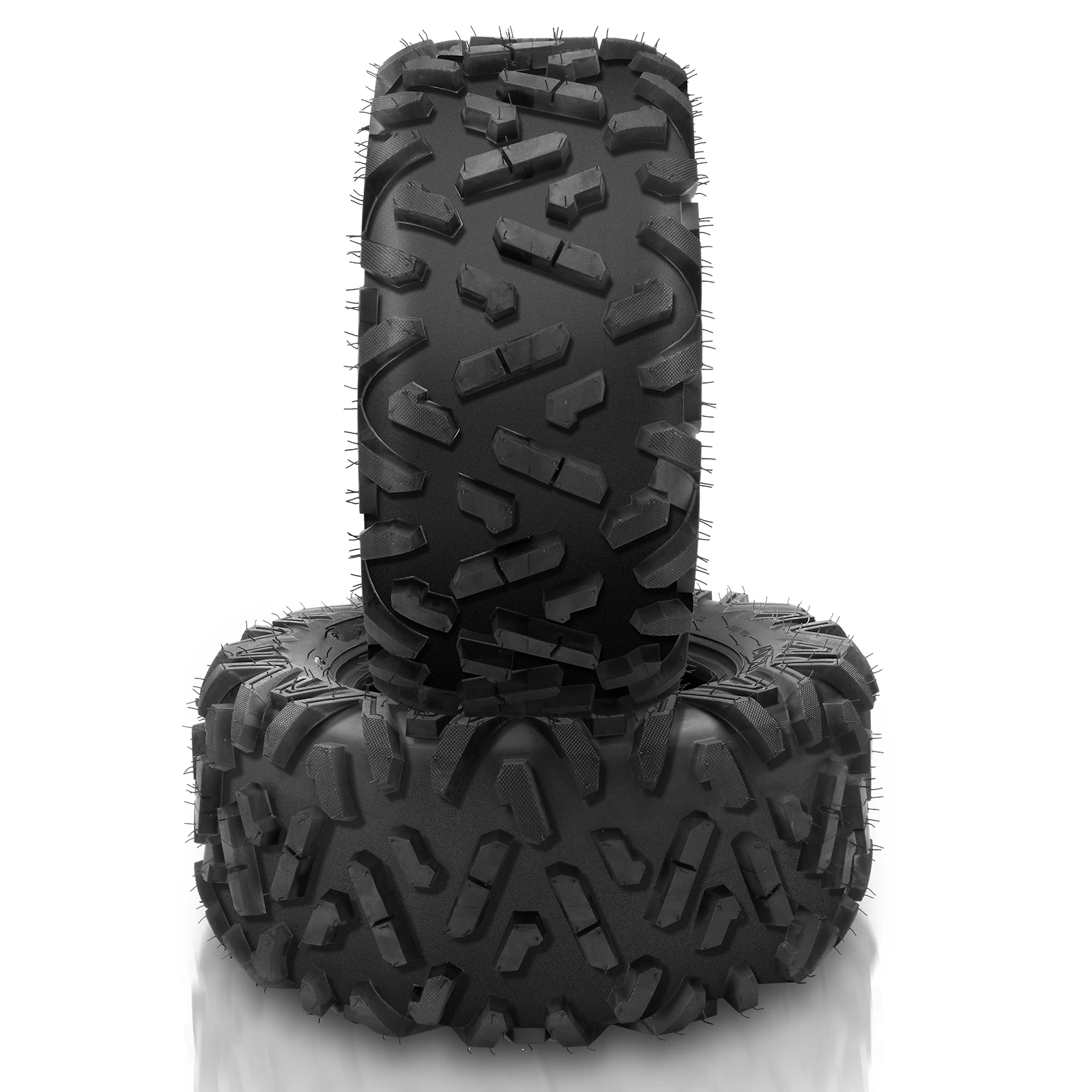 ATV UTV Tires Set of 4, 25x8-12 Front & 25x10-12 Rear, 25x8x12 25x10x12, 6PR Off-Road view 22