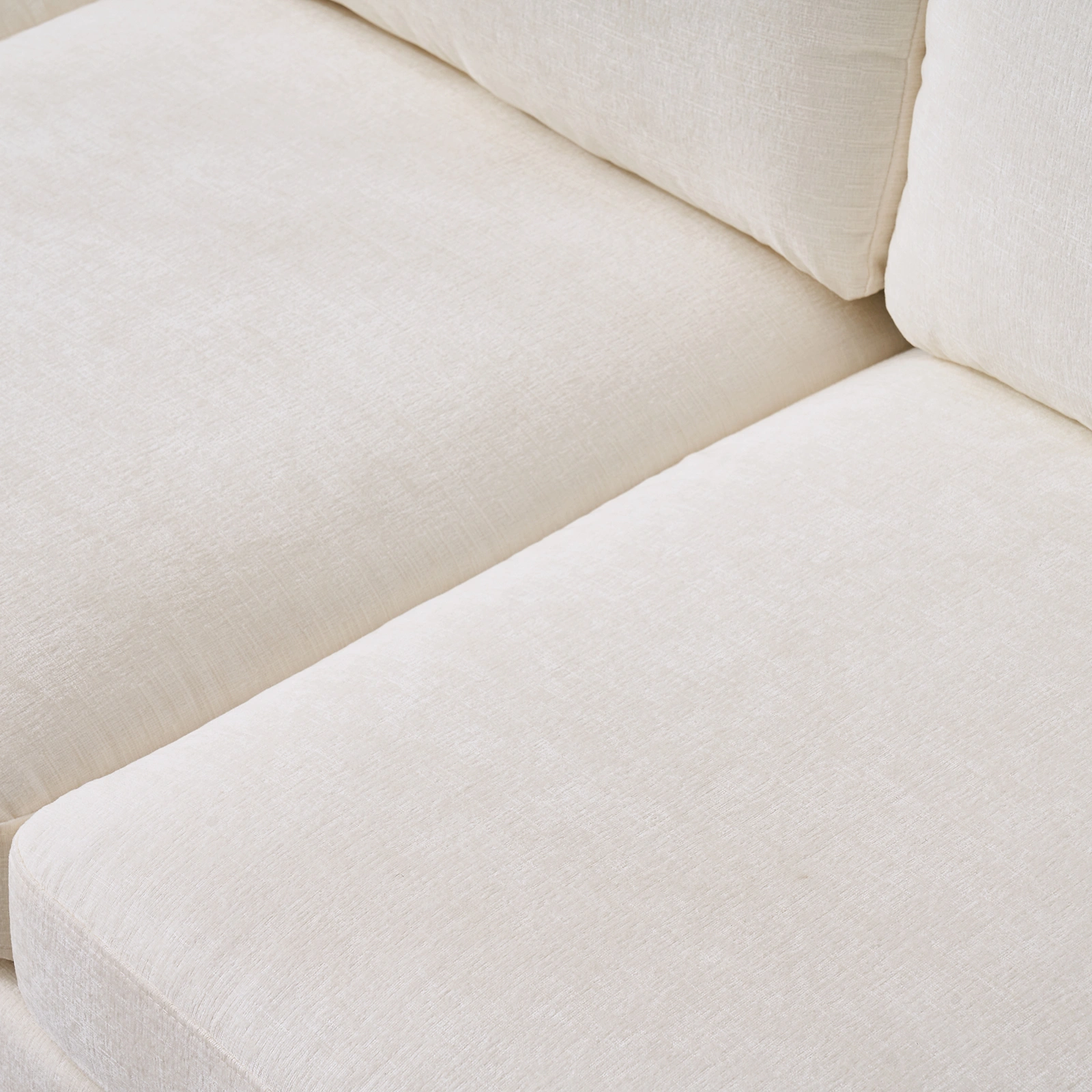 Modern U-Shaped 4-Seat Modular Sofa Creamy White view 17