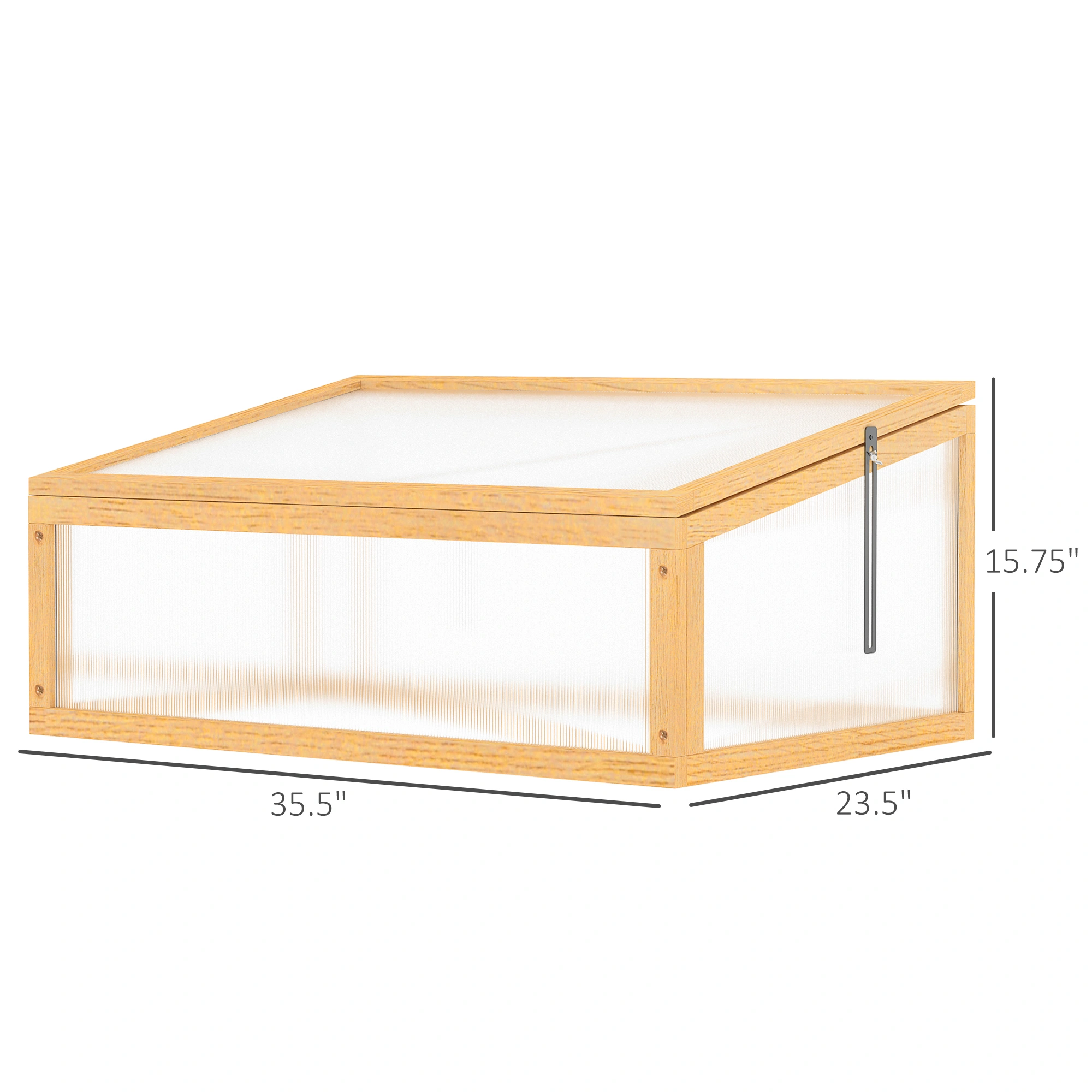 Wooden Cold Frame Greenhouse Garden Portable Raised Planter view 2