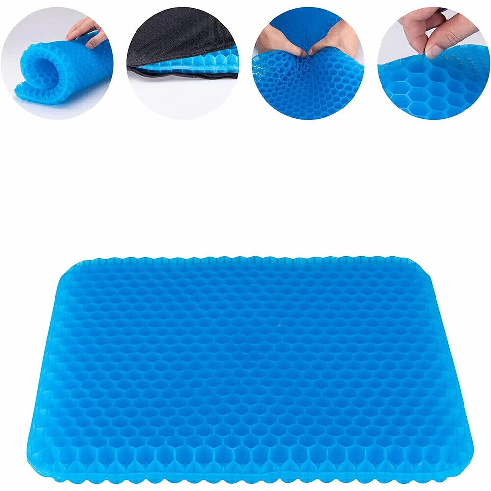 Gel Seat Cushion for Lower Back Pain - Pressure Relief Office Chair & Car Pad, Wheelchair Compatible view 5