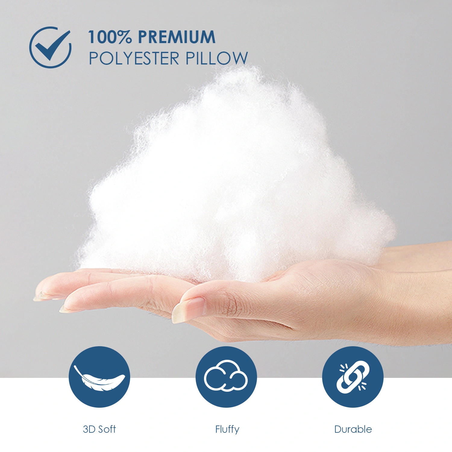 This two-pack of large pillow inserts delivers quality at an affordable price. Carefully controlled filling density ensures each insert remains full and structured for extended use. The 22-inch size fits most standard pillow covers, making it an econ view 5