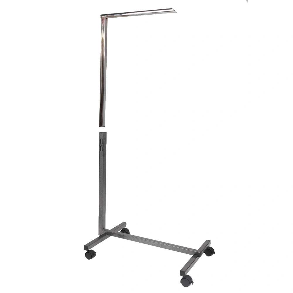 Multifunctional Adjustable Bedside Table MDF/Iron/4 Wheels With Brake, Dark Wood Grain Color view 7