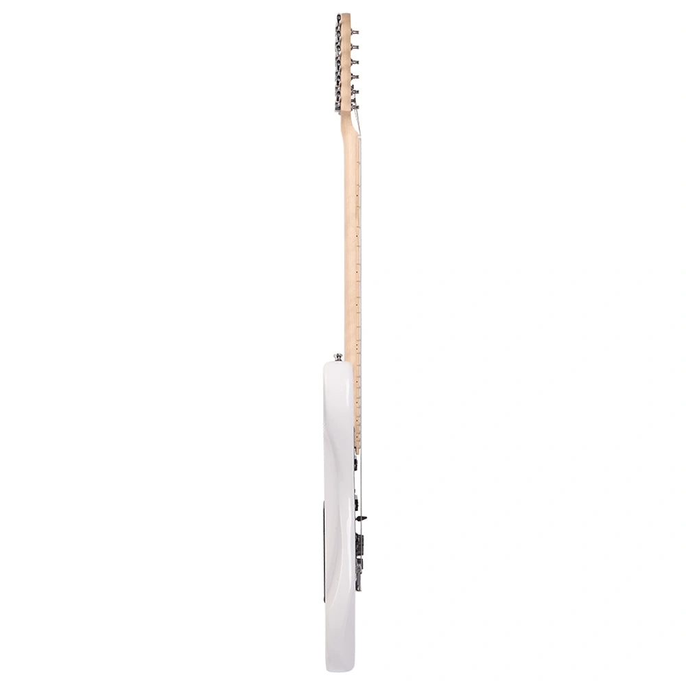 GST Stylish Electric Guitar Kit, Black Pickguard, White Solid Body with Hardware Ready to Assemble Beginner Guitar Set view 18