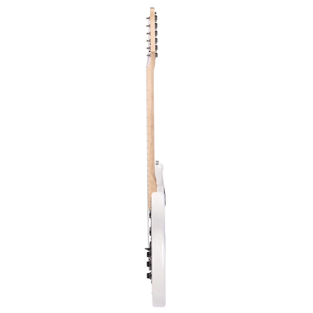 GST Stylish Electric Guitar Kit, Black Pickguard, White Solid Body with Hardware Ready to Assemble Beginner Guitar Set view 5