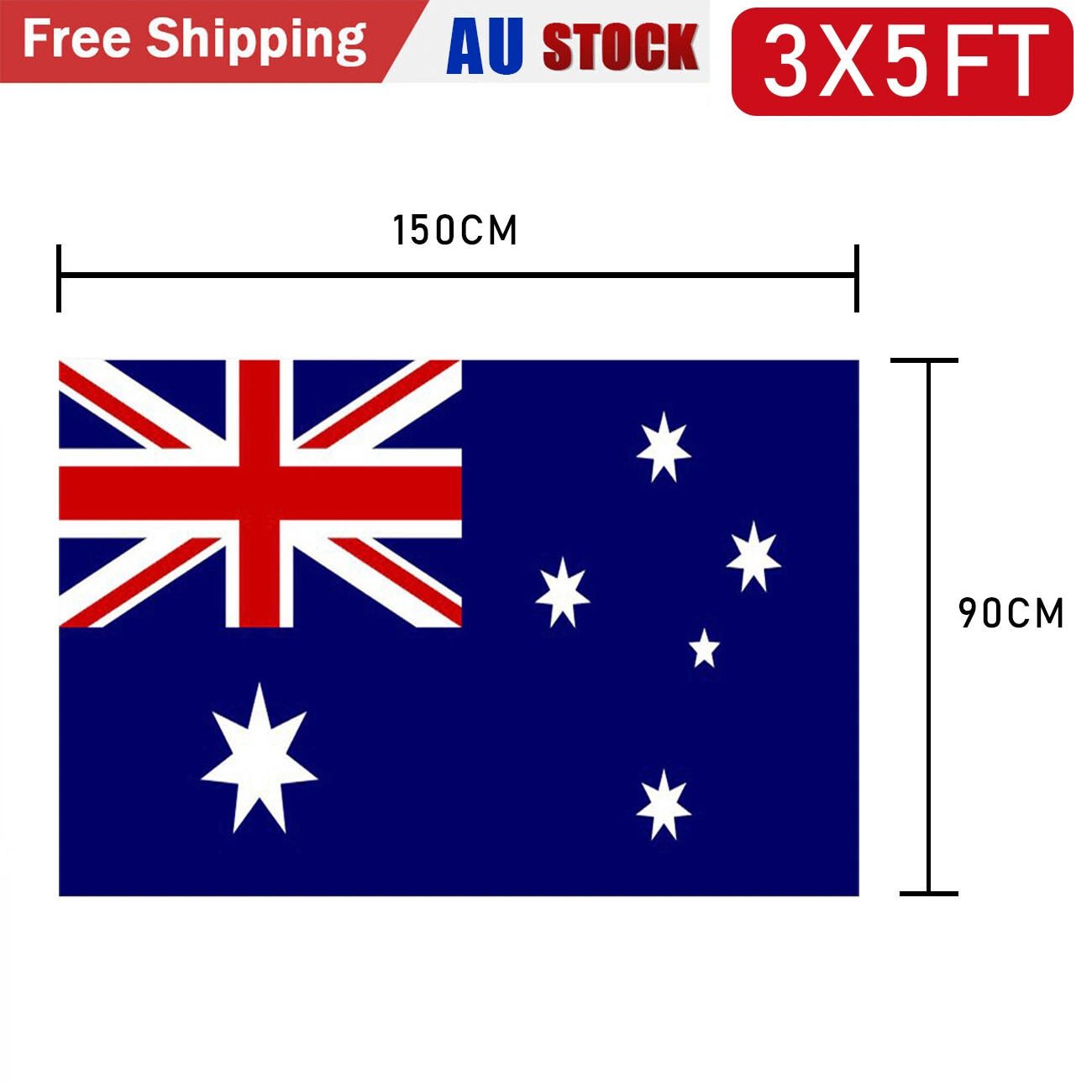 1PCS Australian Flag 90x150cm 3x5FT Outdoor Hanging Garden Decoration view 2