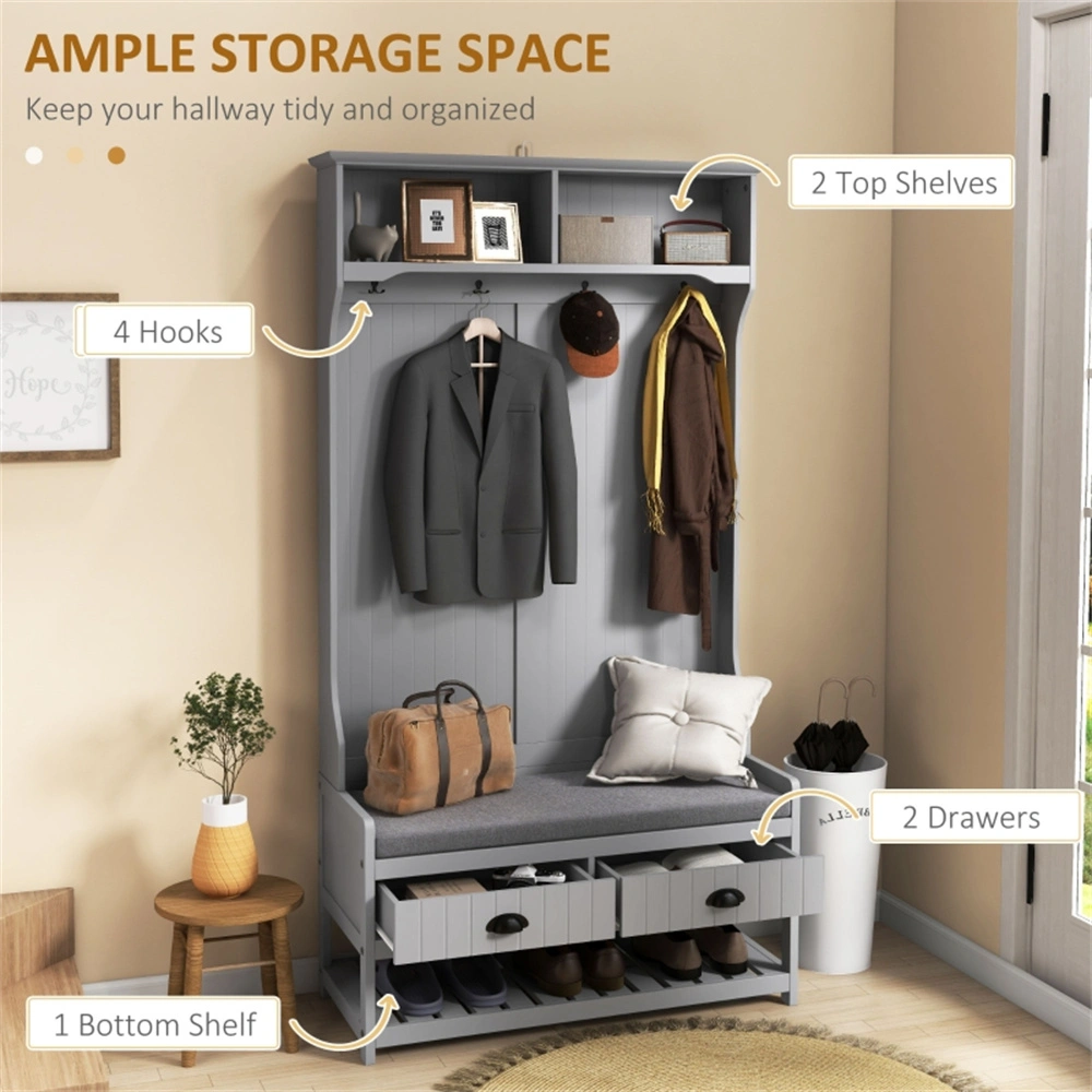 3-in-1 Storage Box, Multi-Function Foldable Organizer Container with Lid, Stackable Closet Storage Bin, Black view 3