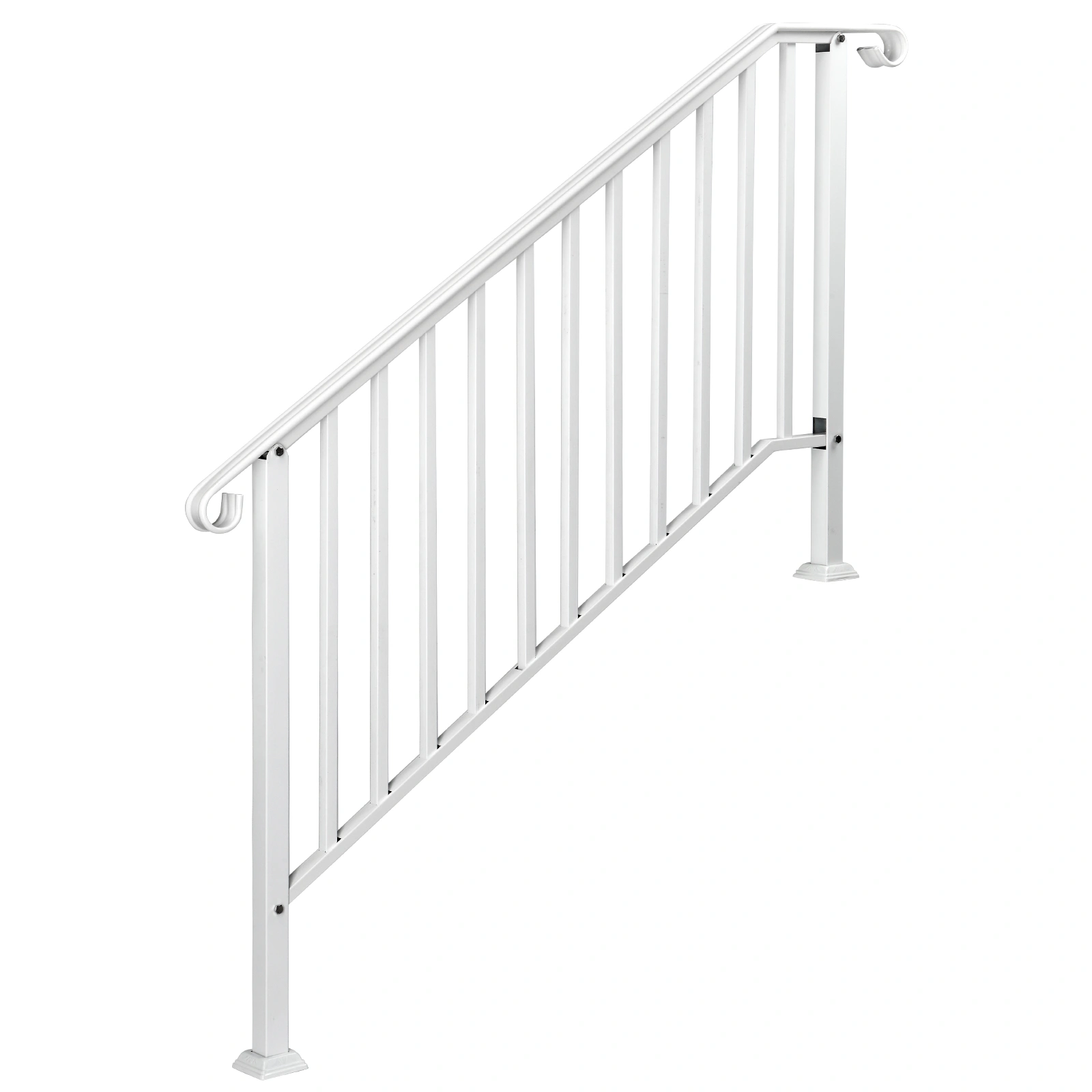 Outdoor 4 Level Iron Handrail Matte White view 14