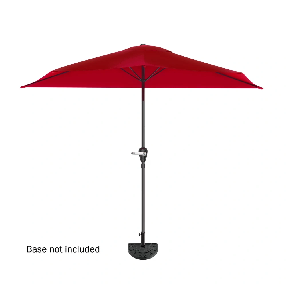 9ft Half Umbrella for Balcony, Porch, or Deck, Red (Shipment from Walmart) view 3