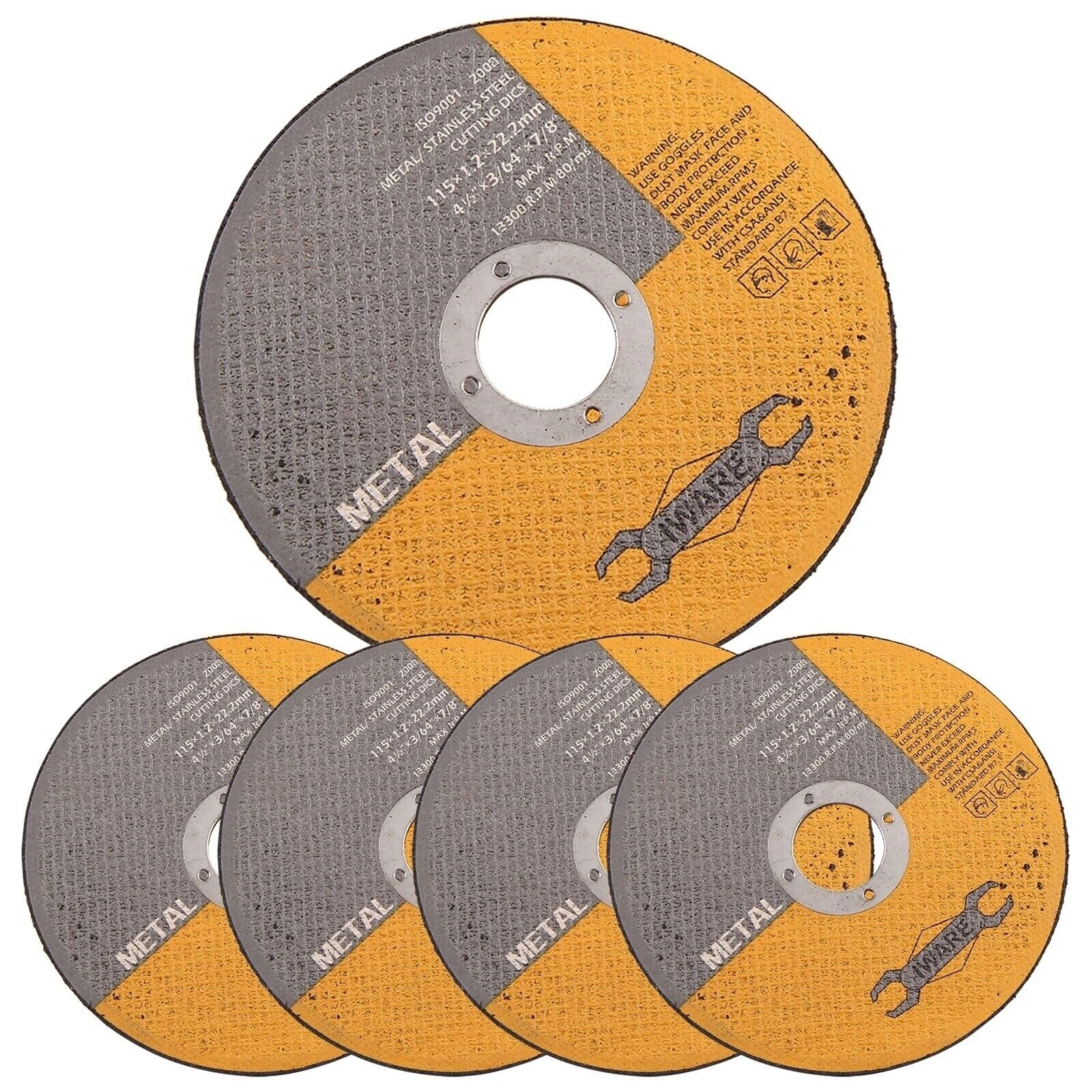 50X 4.5" 115MM Thin 1.2MM Metal Cutting Disc Blade for Angle Grinder Stainless Steel view 3