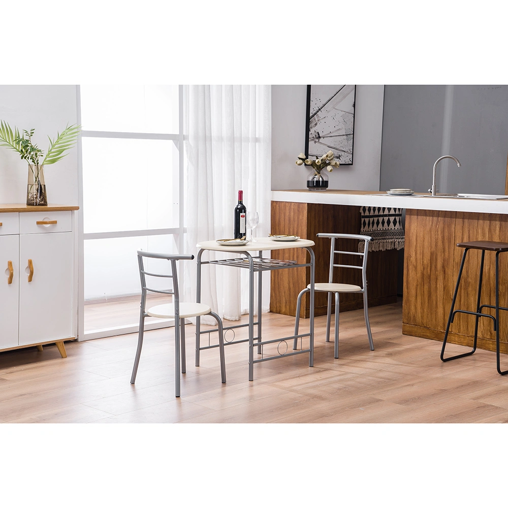 PVC Breakfast Table (One Table and Two Chairs) Natural view 11