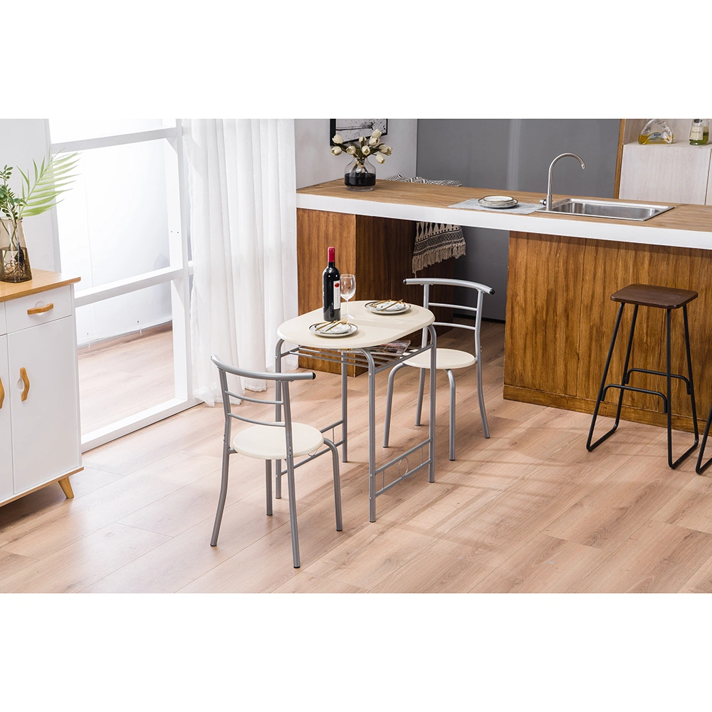 PVC Breakfast Table (One Table and Two Chairs) Natural view 17