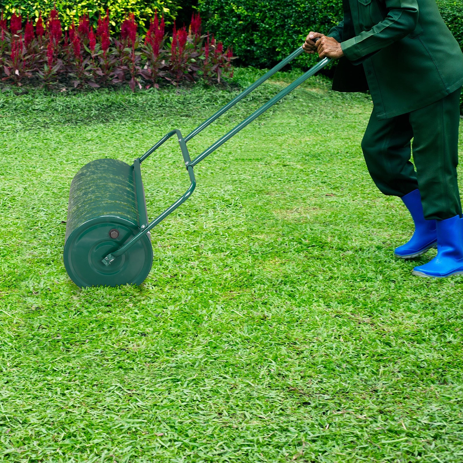 24in Lawn Roller Iron Cylindrical Garden North America Black(same as 90673505) view 17
