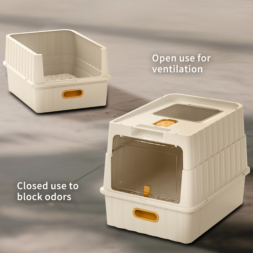 Simple drawer style white cat litter box, humanized design, does not occupy household storage space view 5