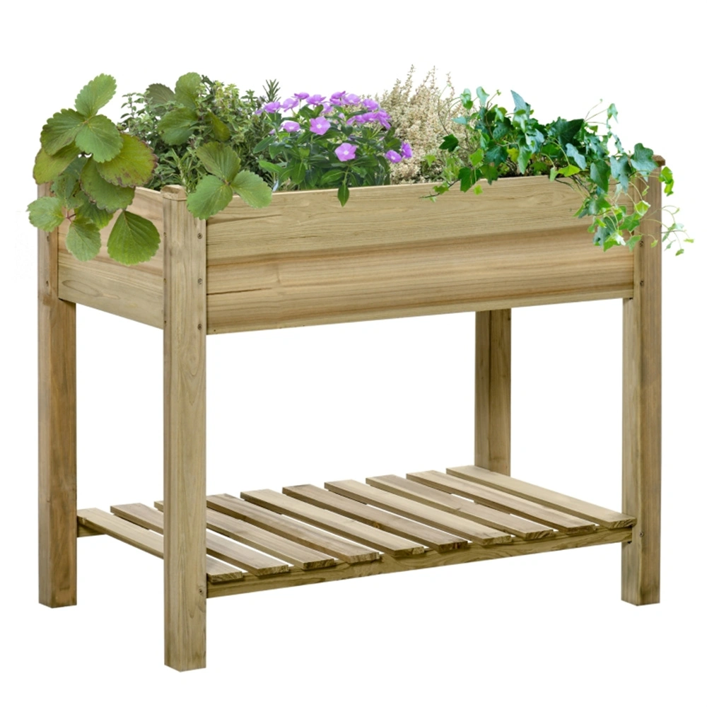 6-Piece Raised Garden Bed Kit with Leg Levelers - Modular Metal Vegetable Planter Box, Walk-Beside Flower Bed for Backyard, Patio, Deck (Rustic Brown)