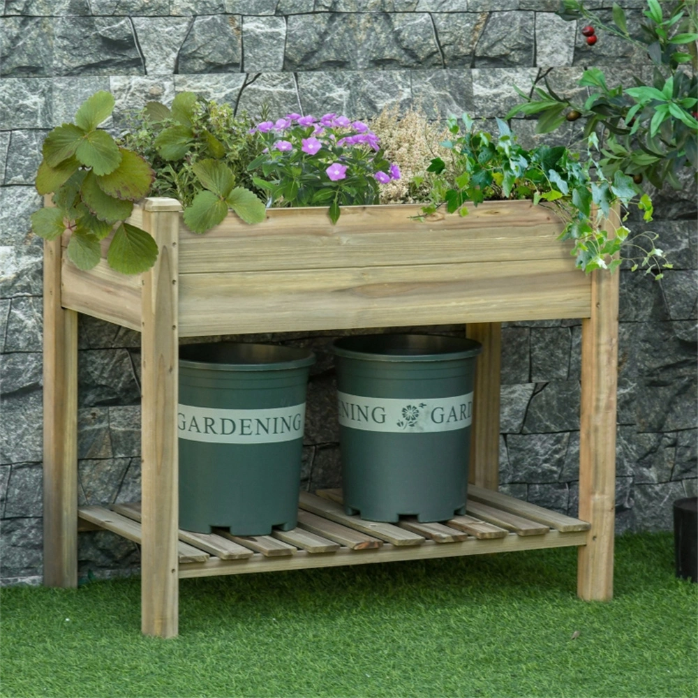 6-Piece Raised Garden Bed Kit with Leg Levelers - Modular Metal Vegetable Planter Box, Walk-Beside Flower Bed for Backyard, Patio, Deck (Rustic Brown) view 2