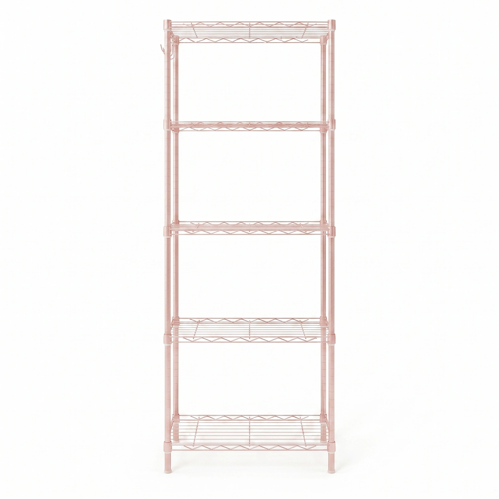 5-layer adjustable shelf with adjustable spacing, pin-type deformable structure, adjustable feet, display rack, iron, 54*29*150cm, powder coated with high-gloss powder view 10