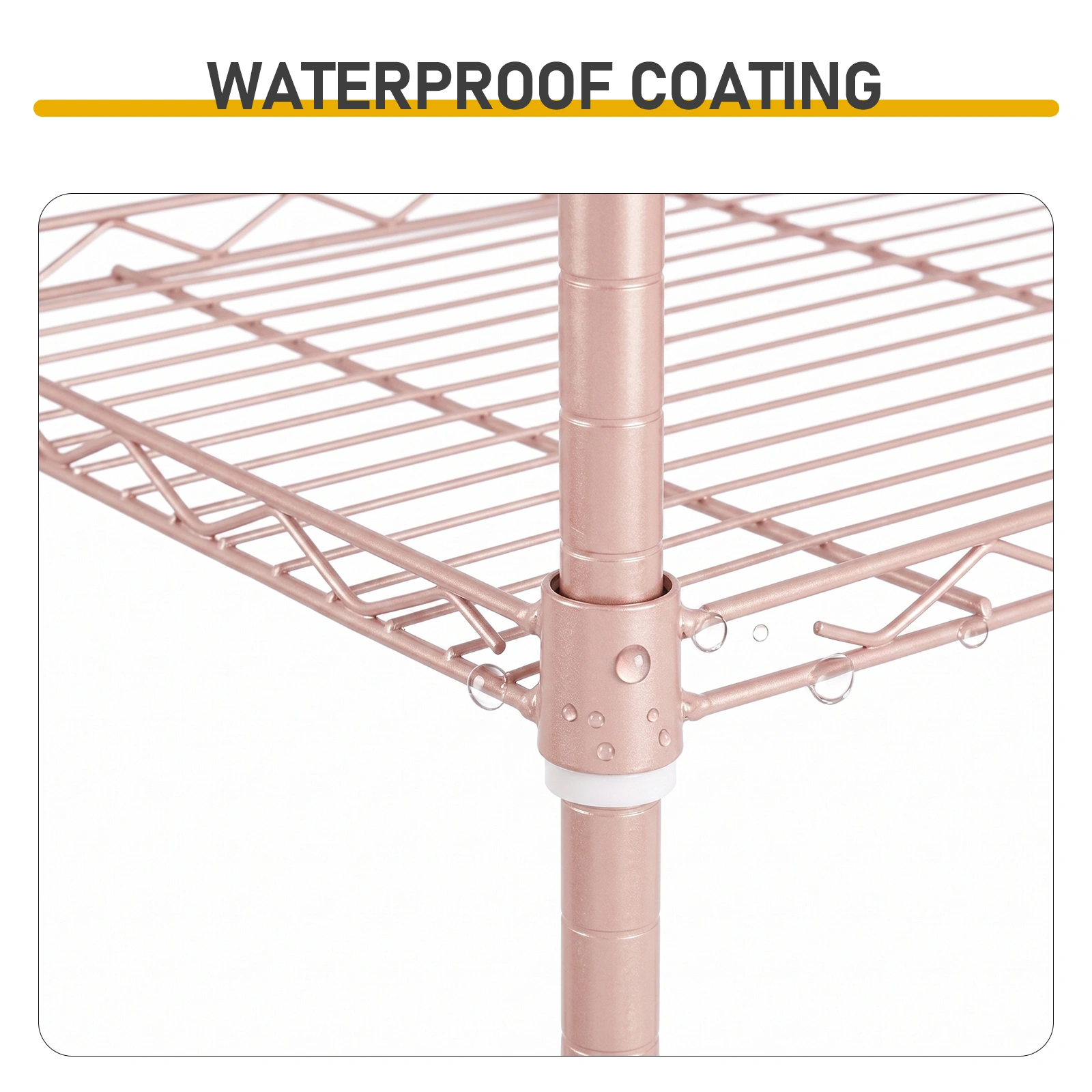 5-layer adjustable shelf with adjustable spacing, pin-type deformable structure, adjustable feet, display rack, iron, 54*29*150cm, powder coated with high-gloss powder view 7