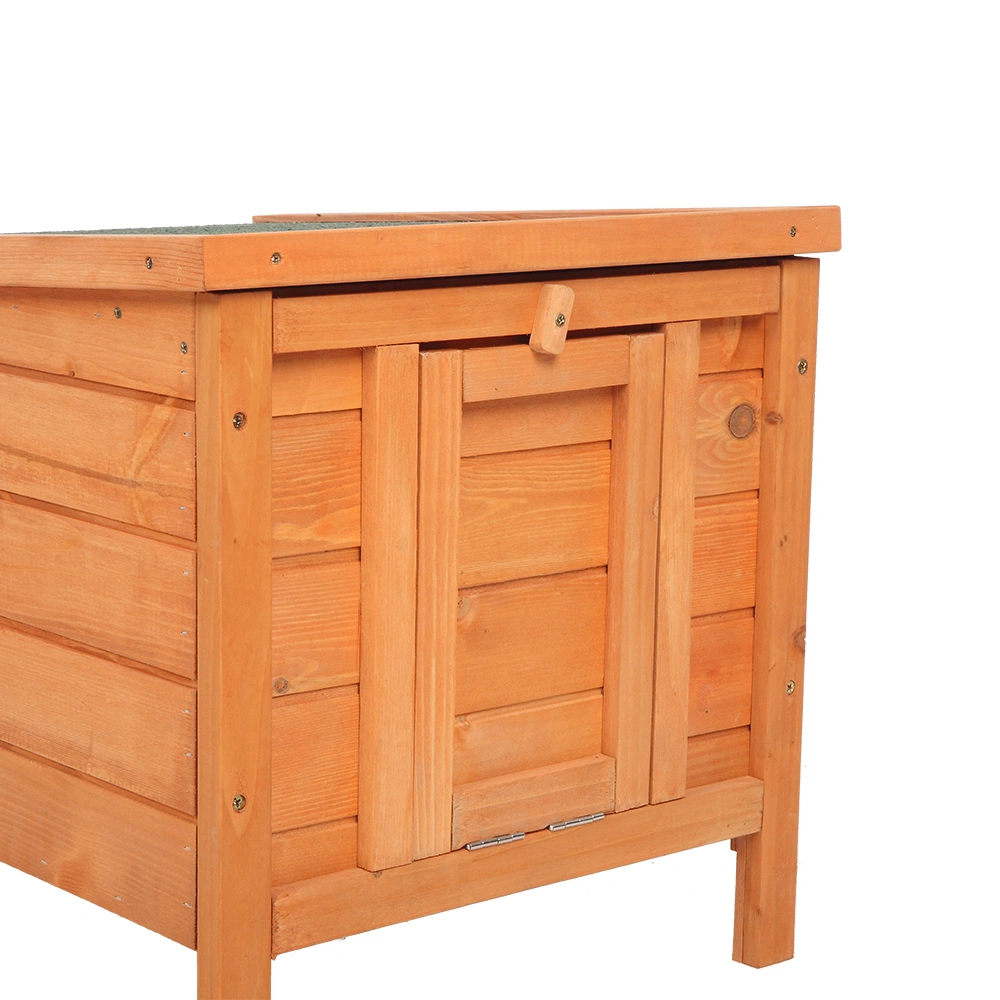 20-inch removable roof, waterproof, green asphalt roof, cedar wood, wooden chicken and rabbit cage view 14