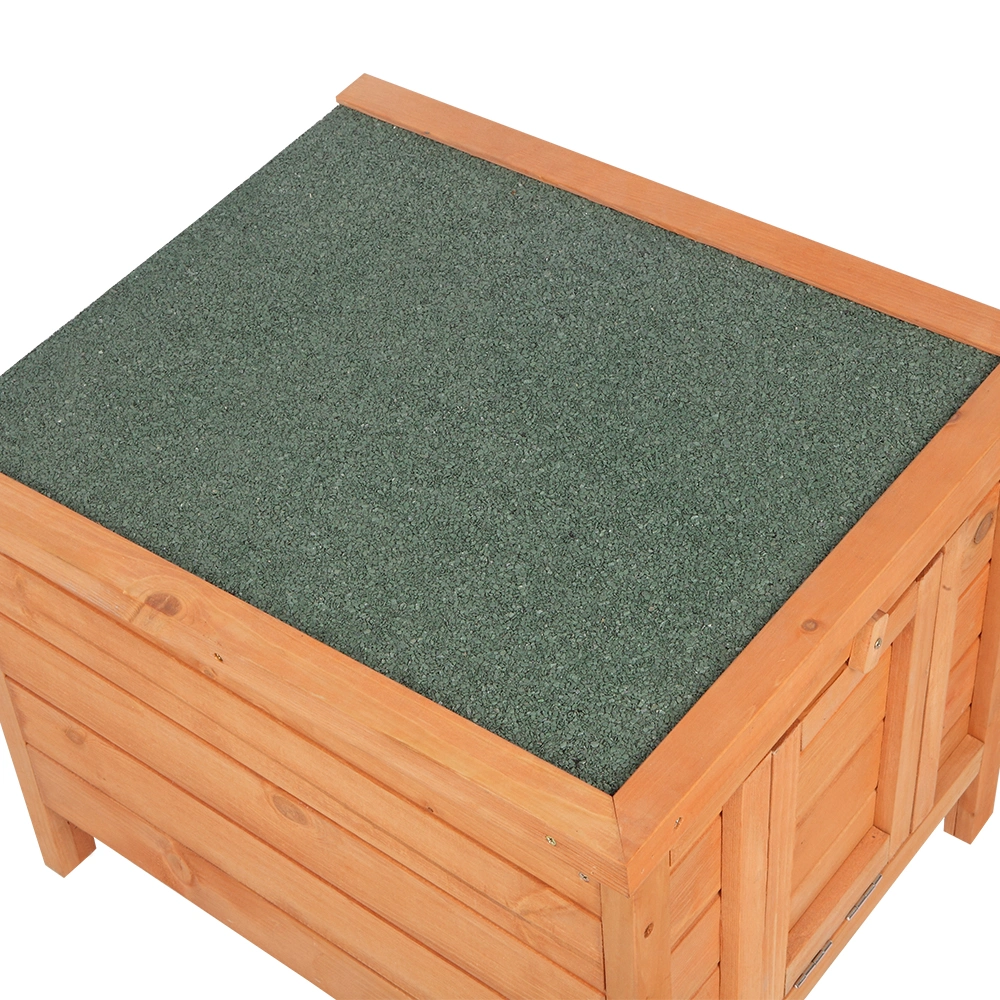 20-inch removable roof, waterproof, green asphalt roof, cedar wood, wooden chicken and rabbit cage view 15