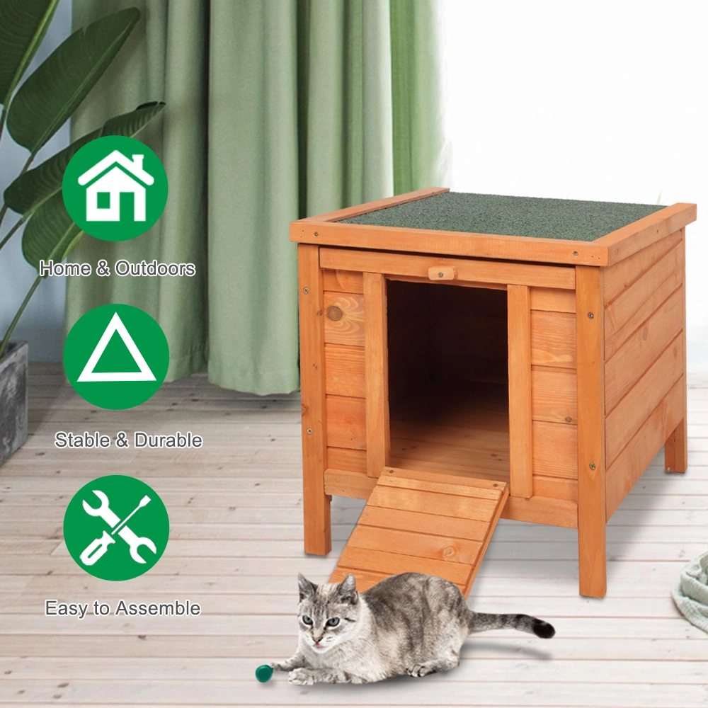 20-inch removable roof, waterproof, green asphalt roof, cedar wood, wooden chicken and rabbit cage view 18