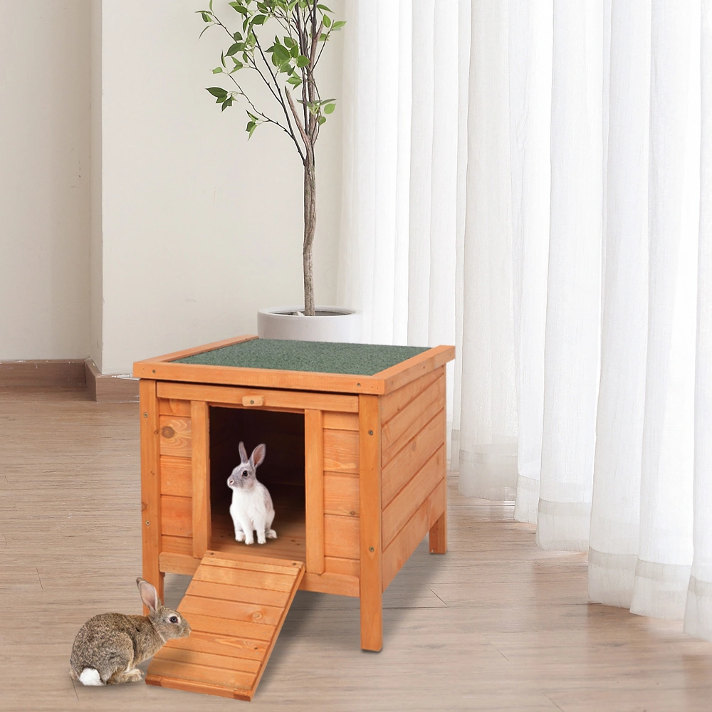 20-inch removable roof, waterproof, green asphalt roof, cedar wood, wooden chicken and rabbit cage view 22
