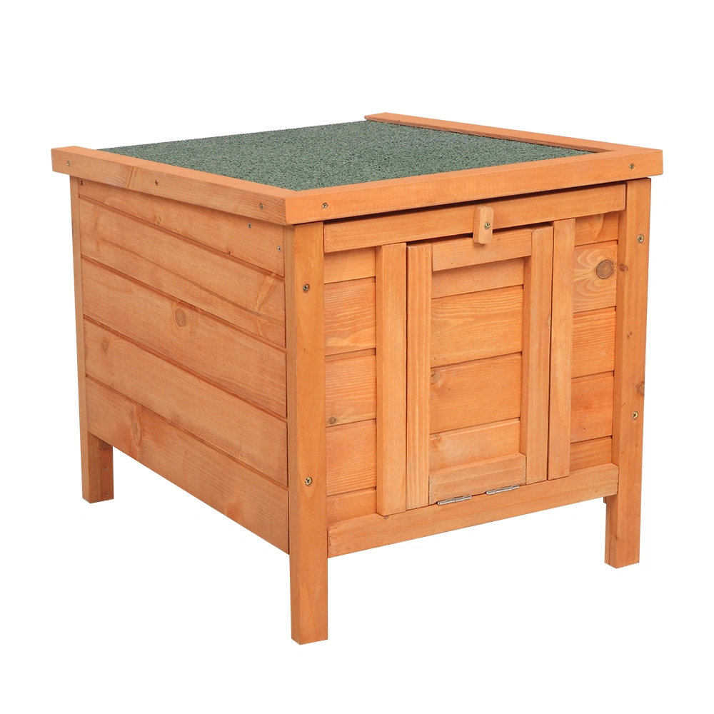 20-inch removable roof, waterproof, green asphalt roof, cedar wood, wooden chicken and rabbit cage view 7
