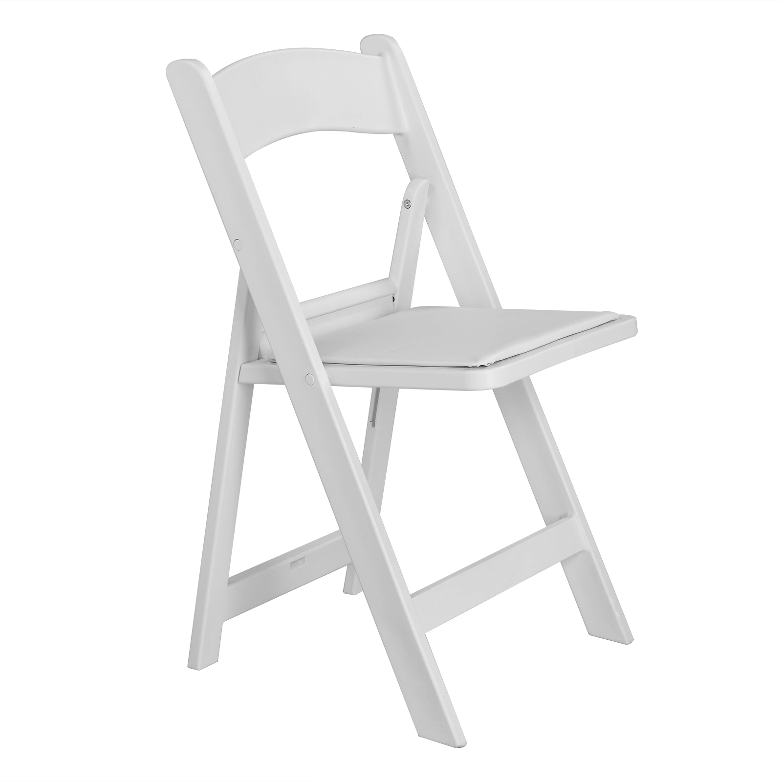 4 Pack Folding Chairs, Resin Chairs with Padded Seat, Comfortable Event Chairs Indoor Outdoor for Home Event Party Picnic School Wedding, White view 11