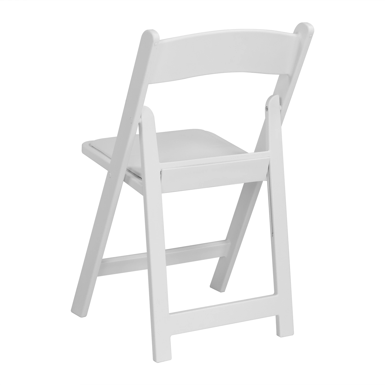 4 Pack Folding Chairs, Resin Chairs with Padded Seat, Comfortable Event Chairs Indoor Outdoor for Home Event Party Picnic School Wedding, White view 13