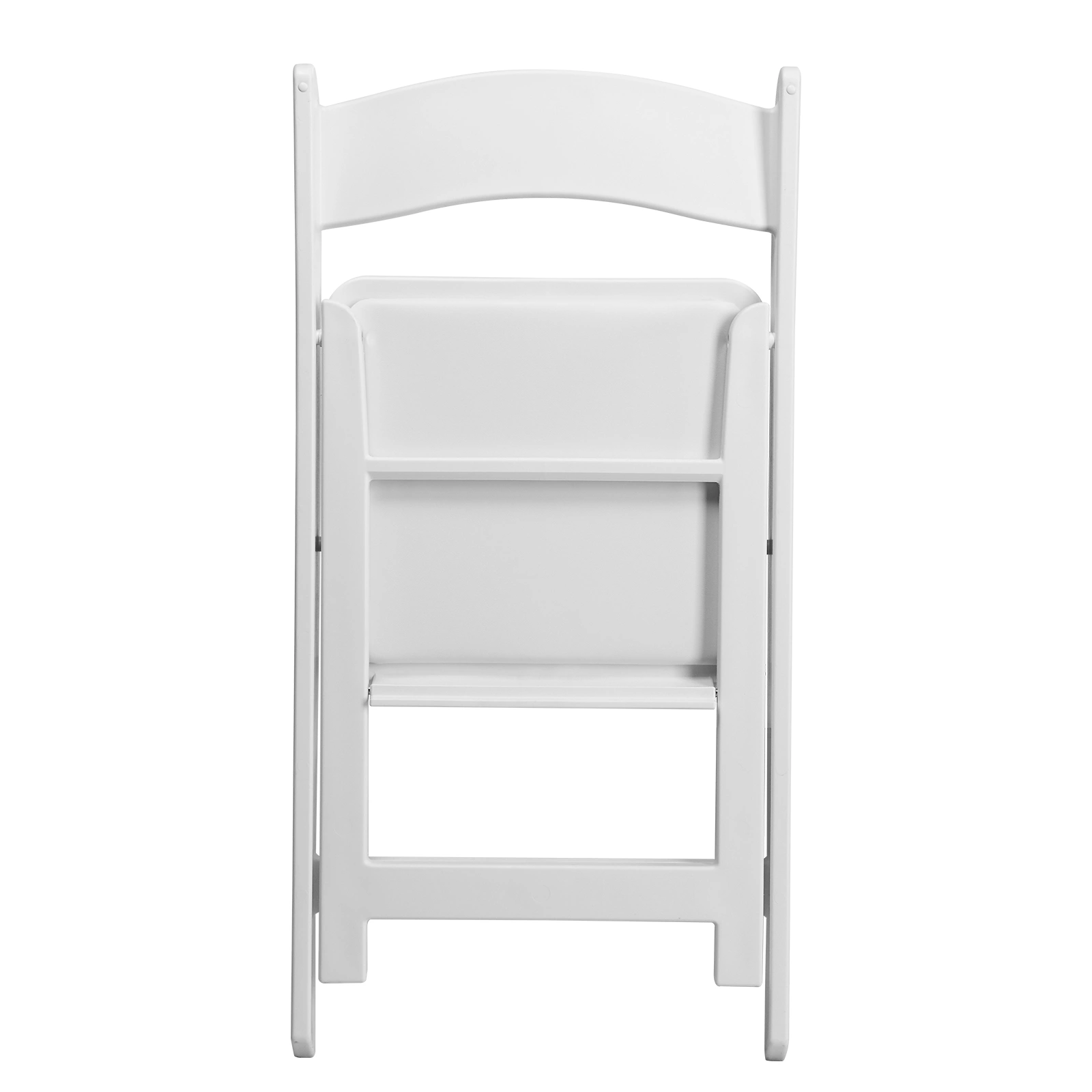 4 Pack Folding Chairs, Resin Chairs with Padded Seat, Comfortable Event Chairs Indoor Outdoor for Home Event Party Picnic School Wedding, White view 9