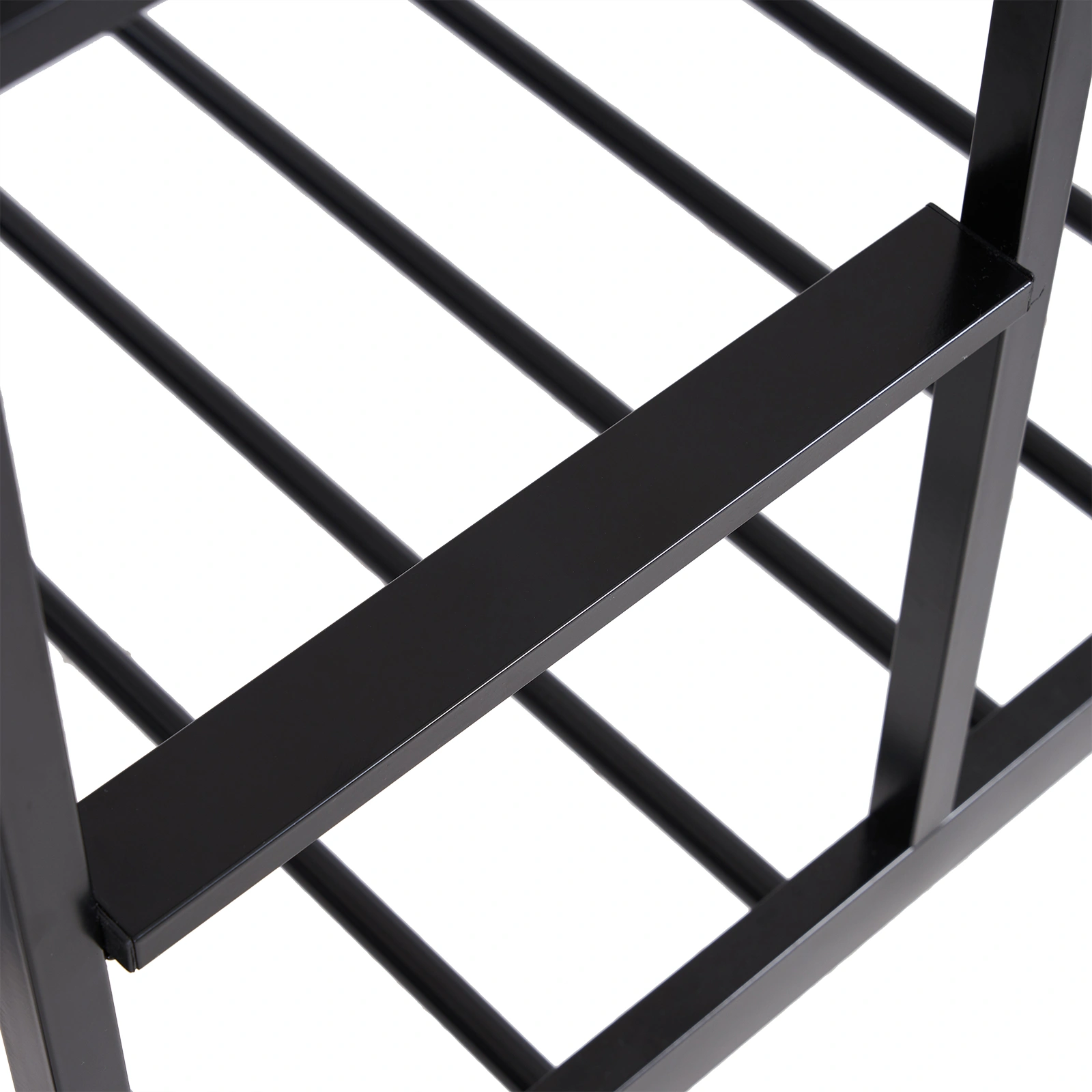 Iron Bed Bunk Bed with Ladder for Kids Twin Size Black view 19