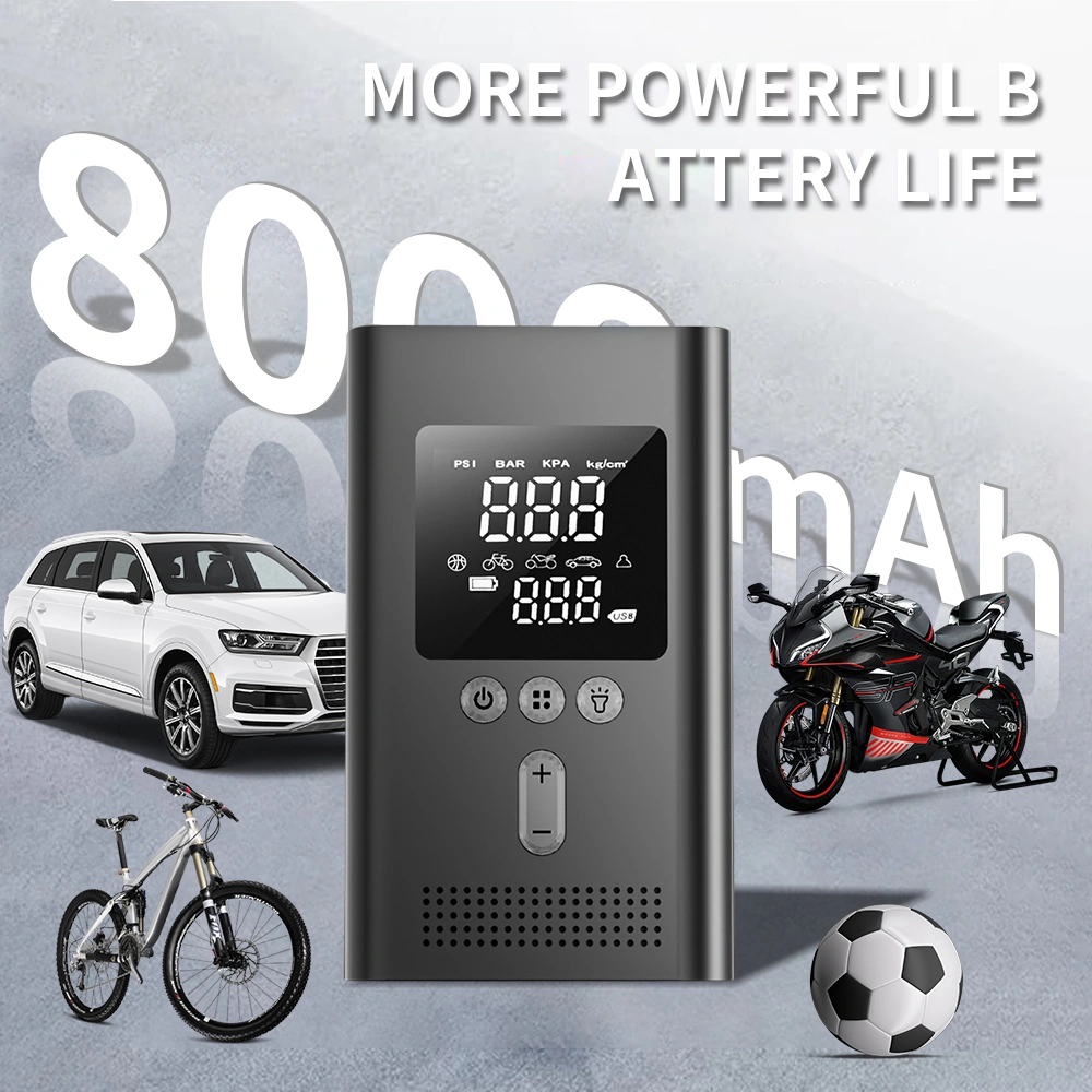 Portable Car Jump Starter with Air Compressor,150PSI Digital Tire Inflator,Car Battery Jump Starter (9.0 Gas/6.5L Diesel),Safe Clamps for Easy Use, Christmas Gift view 8