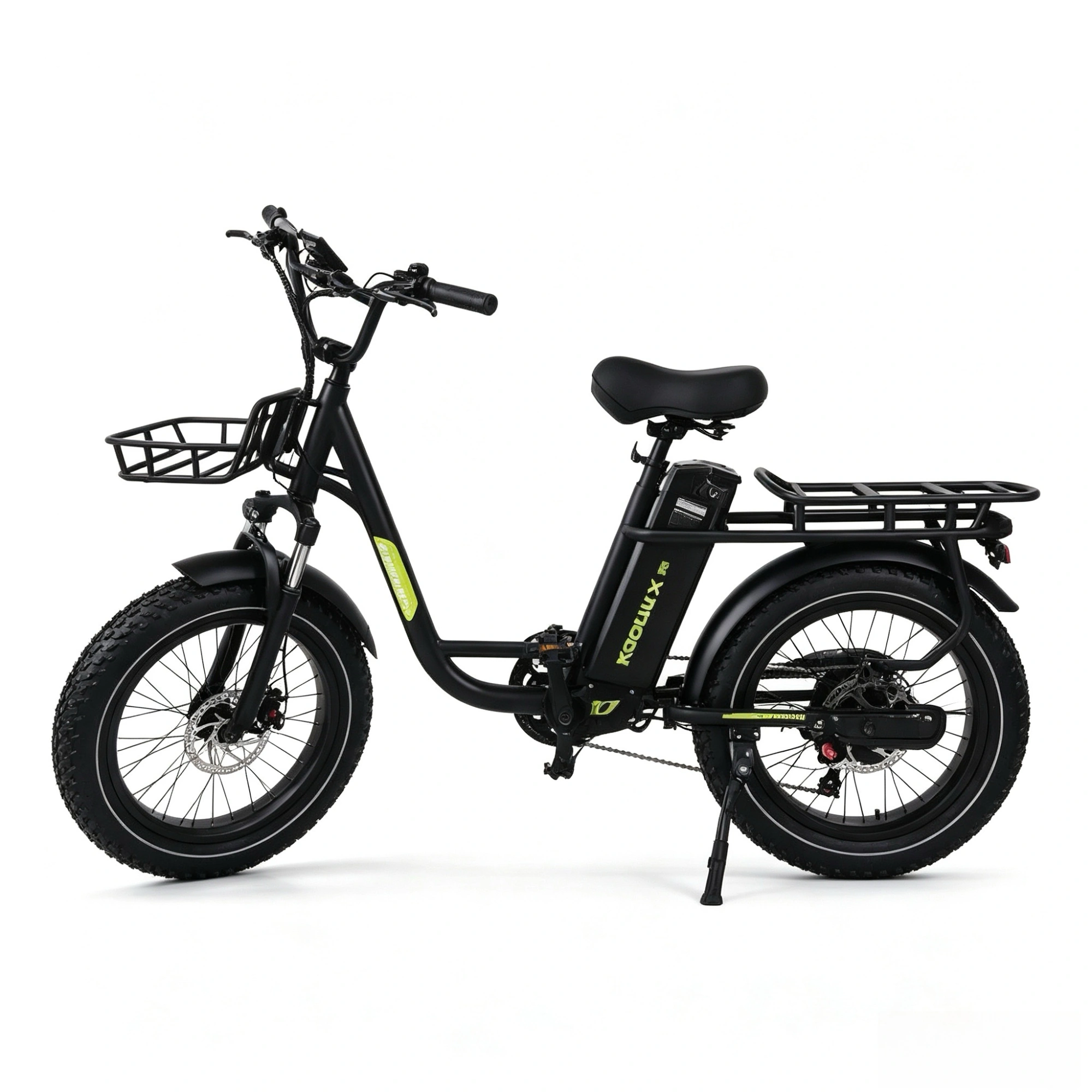 UK Warehouse In Stock, Koolux X7 Fat Tire E‑Bike, 750W Peak Motor, Kenda Tires, Hydraulic Brakes, 48V 20Ah Long Range, Black Electric Bicycle