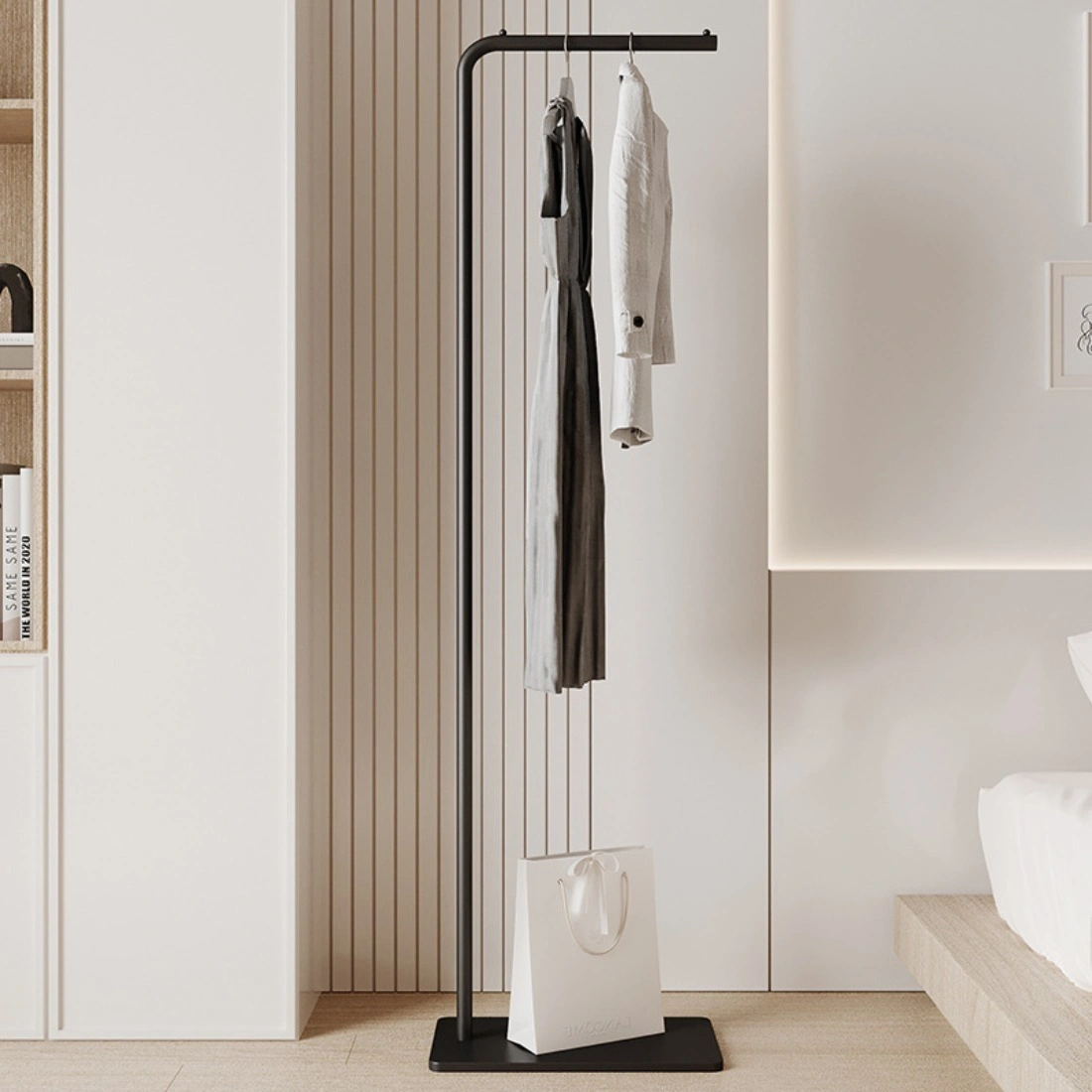 Clothing Rack, Golden Metal Freestanding Heavy Duty Clothes Rack with Marble Base, Multipurpose Garment Hanger for Bedroom, Hat, Scarf, Jacket