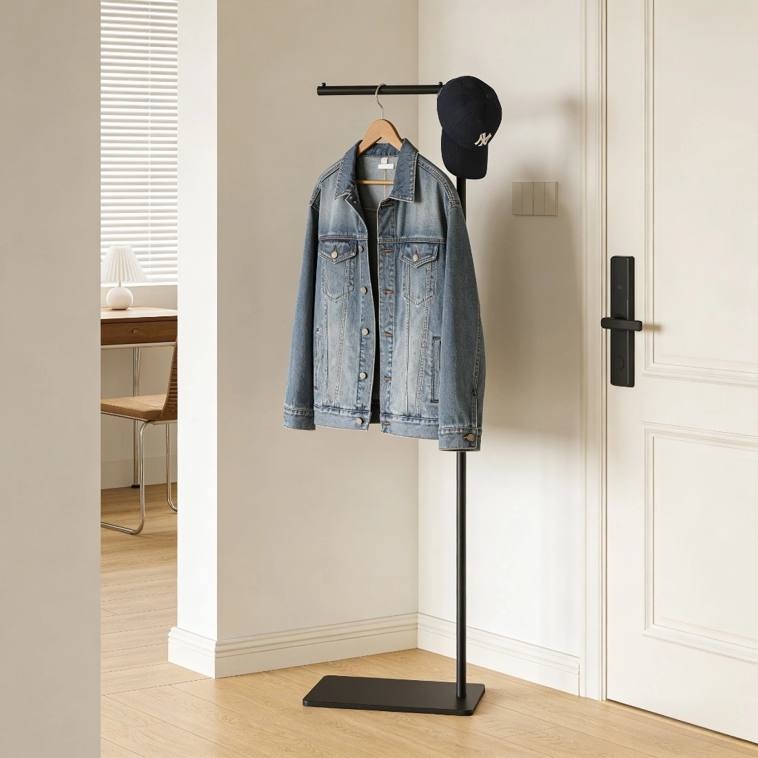 Clothing Rack, Golden Metal Freestanding Heavy Duty Clothes Rack with Marble Base, Multipurpose Garment Hanger for Bedroom, Hat, Scarf, Jacket view 6