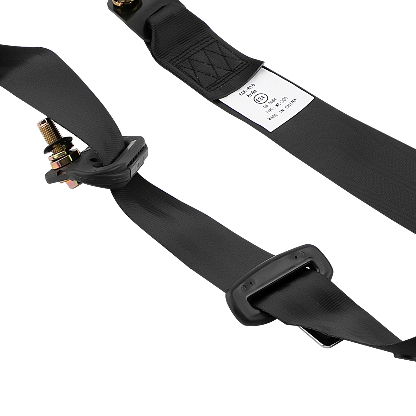 2pcs Seat Belt 3 Point Universal Retractable Safety Belt Black view 2