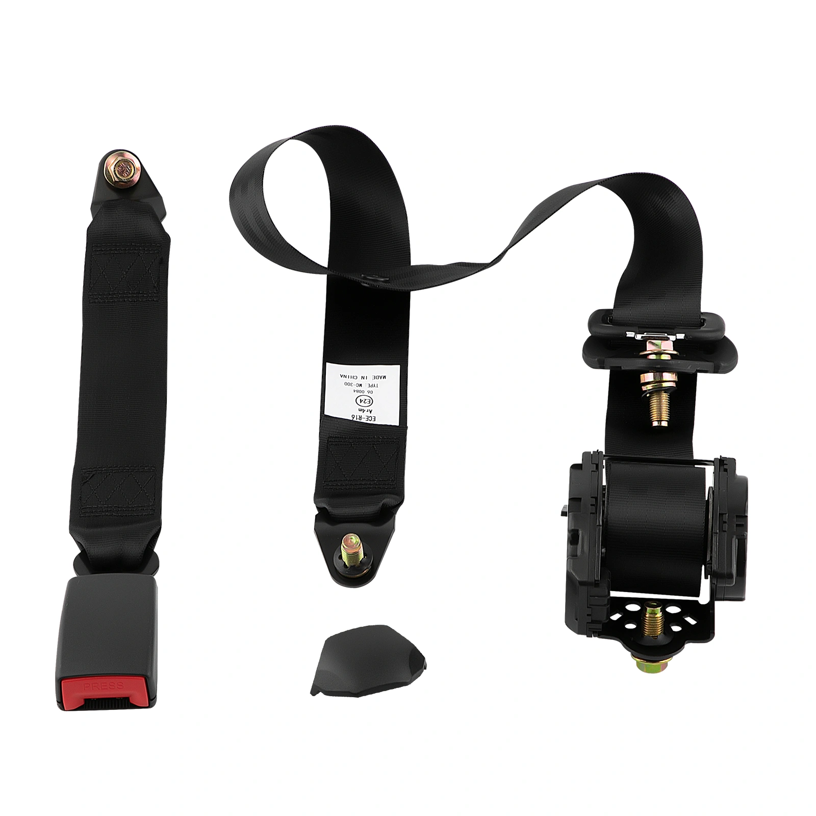 2pcs Seat Belt 3 Point Universal Retractable Safety Belt Black view 6