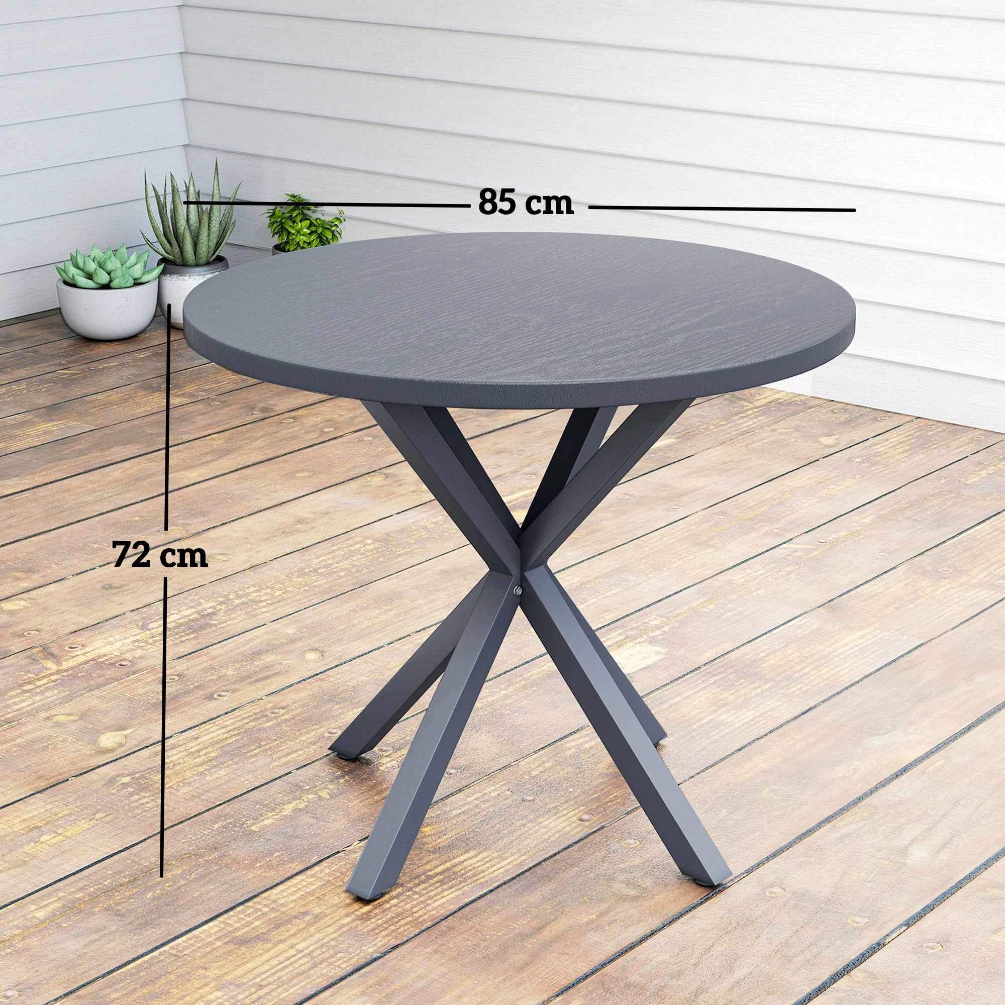 Solid Wood Dining Table, 6-Seater Rectangular Kitchen Table, Modern Dining Room Table with Metal Legs view 2