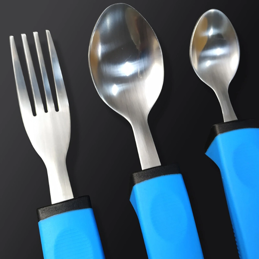 Easy Grip Cutlery Set for Arthritis & Elderly - Adaptive Eating Utensils Spoon Fork for Disabled Seniors view 3