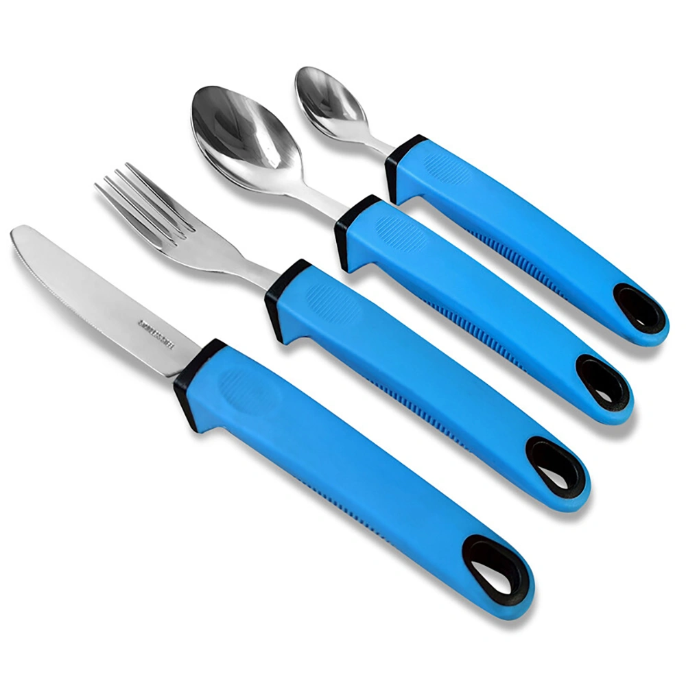 Easy Grip Cutlery Set for Arthritis & Elderly - Adaptive Eating Utensils Spoon Fork for Disabled Seniors view 4