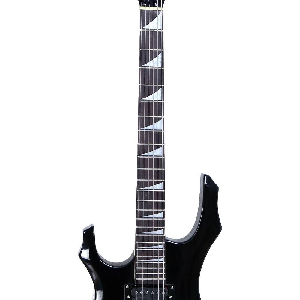Flame Left Hand Electric Guitar HSH Pickup Shaped Electric Guitar Pack Strap Picks Shake Cable Wrench Tool Black view 5