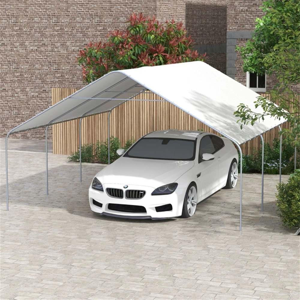 Carport Roof Canopy 10x20 ft, Heavy-Duty 180GSM PE Waterproof Car Cover Shelter, UV Resistant Outdoor Parking Tent Roof with Steel Frame Compatible view 2