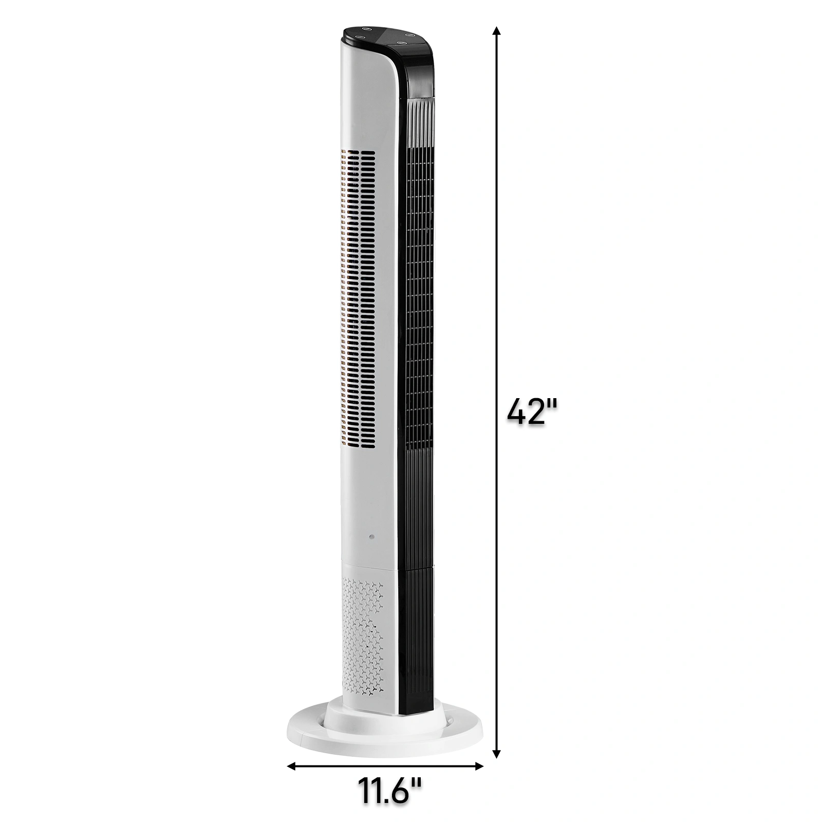 42 Inch Tower Fan, WiFi App/Remote Control, Cylindrical Tower Fan w/Digital Display, 110V 65W All-Copper Motor, 3 Speeds 3 Modes, 12H Timer for Home view 6