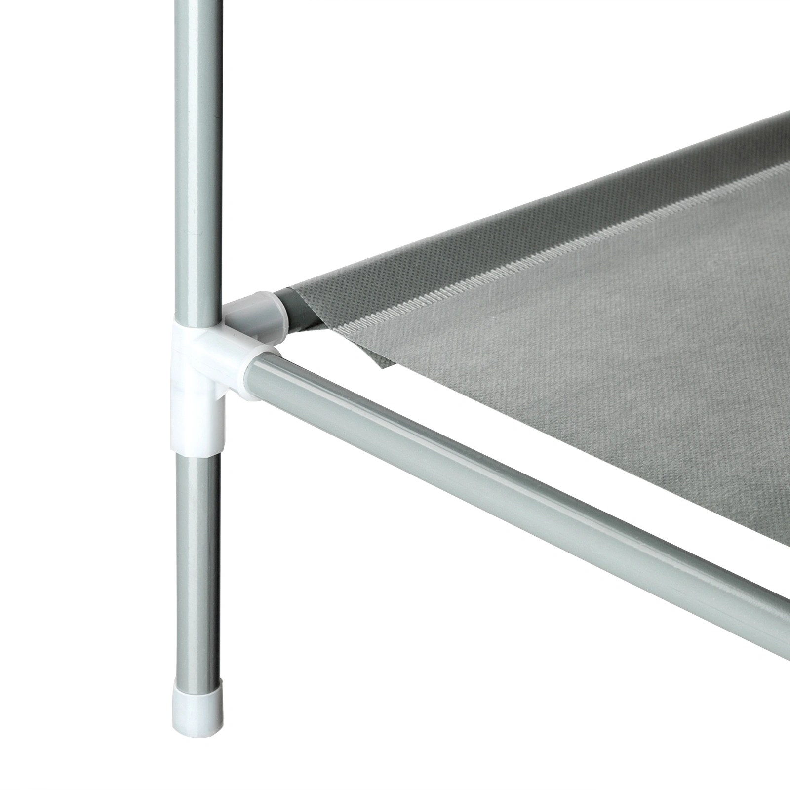 Simple Assembly 3 Tiers Non-woven Fabric Shoe Rack Gray view 7
