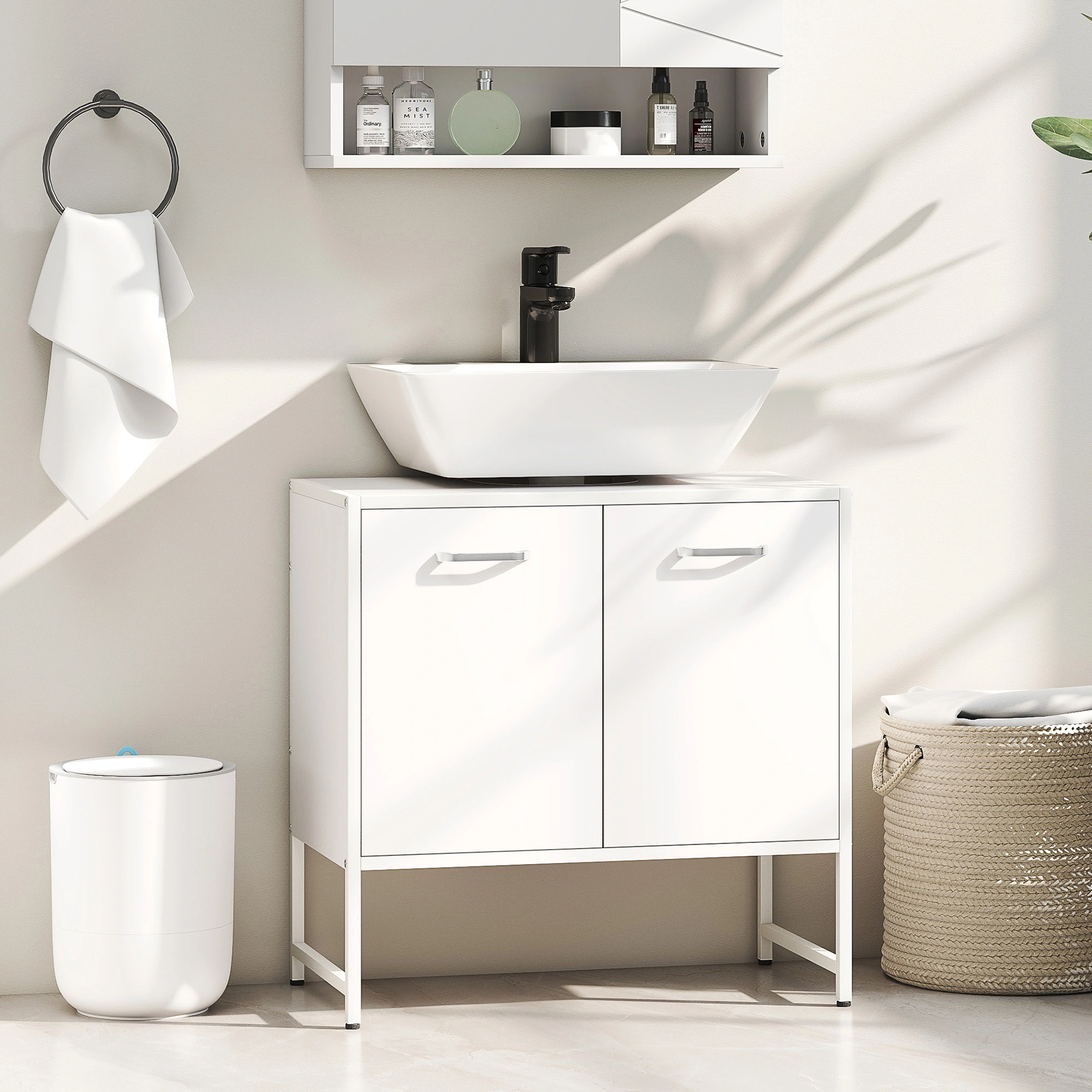 Bathroom Vanity Cabinet with Mirror, Wall Mounted Storage, Soft Close Door, Space Saving Design