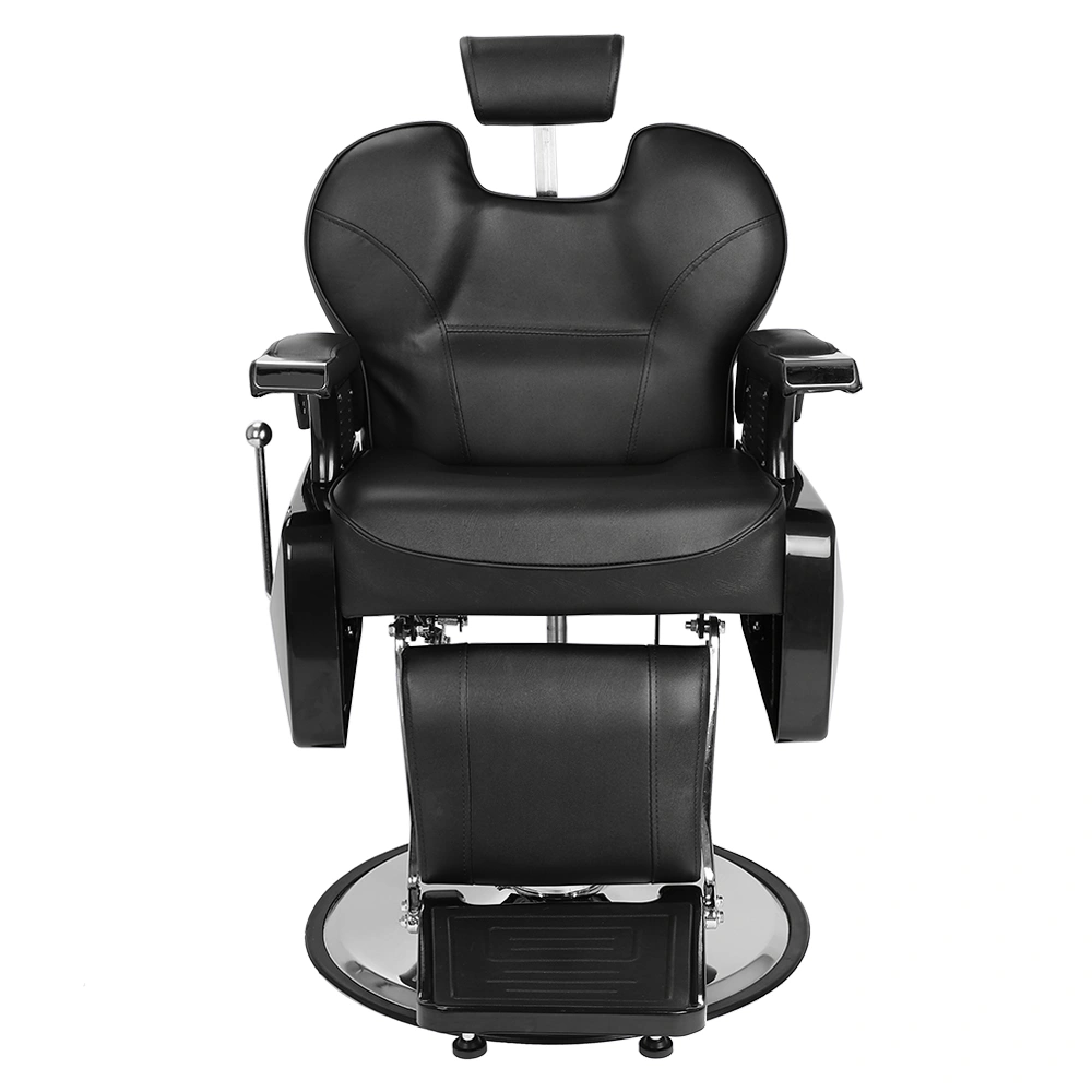 Professional Hydraulic Salon Barber Chair 8702A Black Reclining Styling Seat Part A