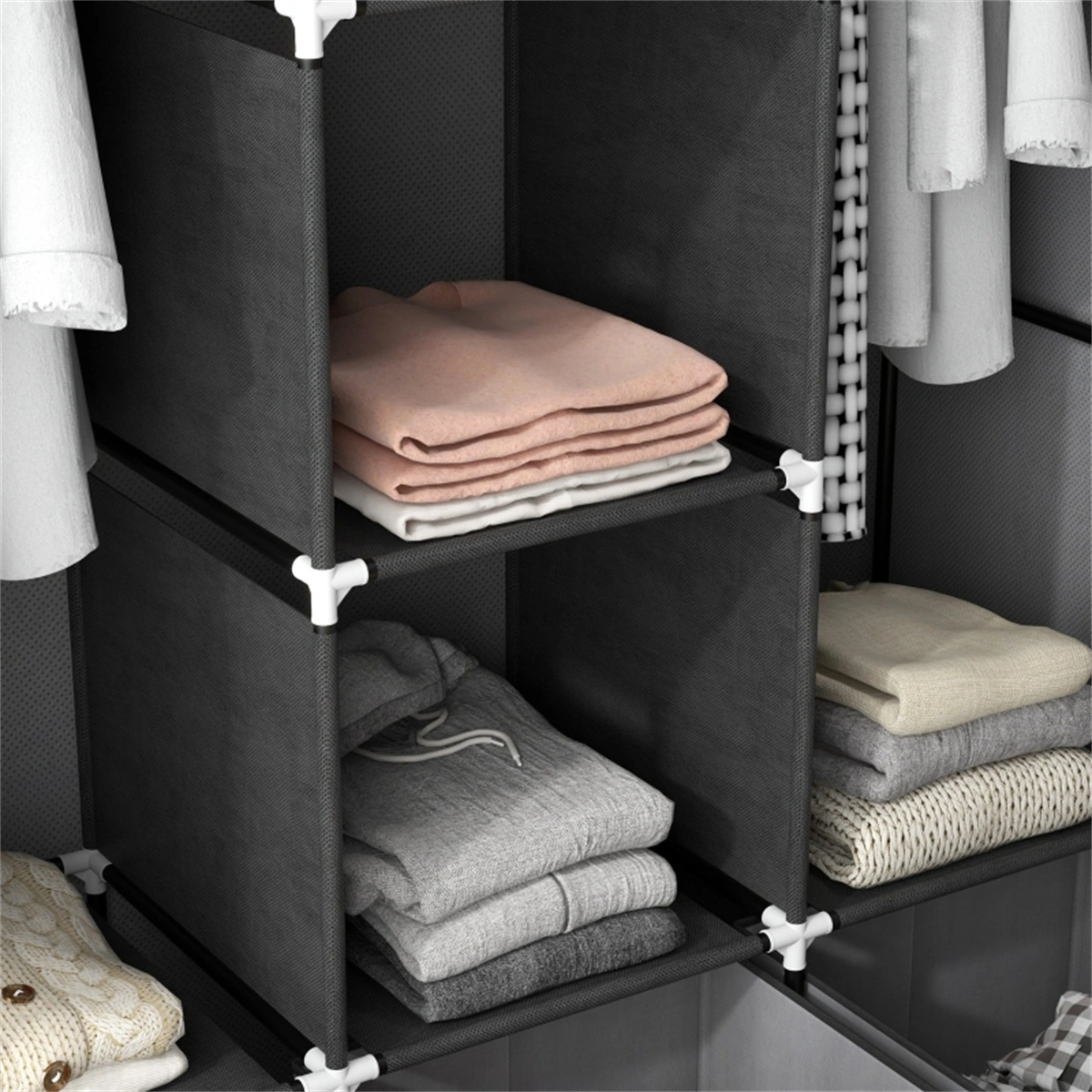 Chester Storage Dresser Unit with Lockers - Compact Cabinet Organizer for Bedroom, Living Room, or Utility Space view 3